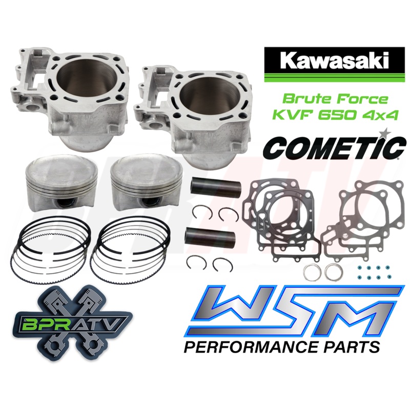 06-13 Brute Force 650 KVF650 80mm Stock Cylinders WSM Piston Top End Kit Cometic