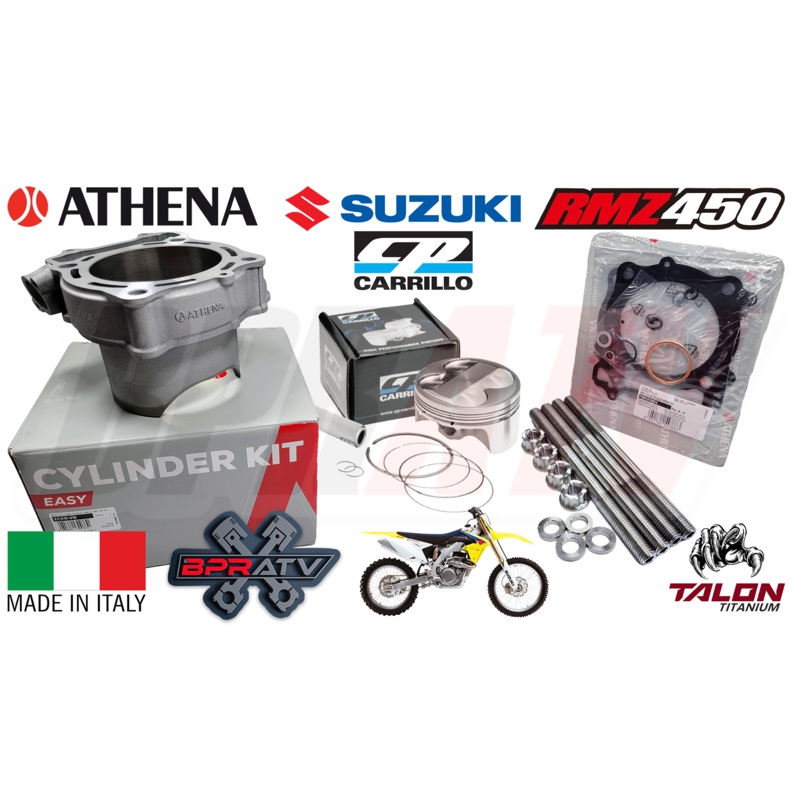08-22 Suzuki RMZ450 RMZ 450 Athena 96mm Bore Cylinder Kit CP Piston Ti Head Stud