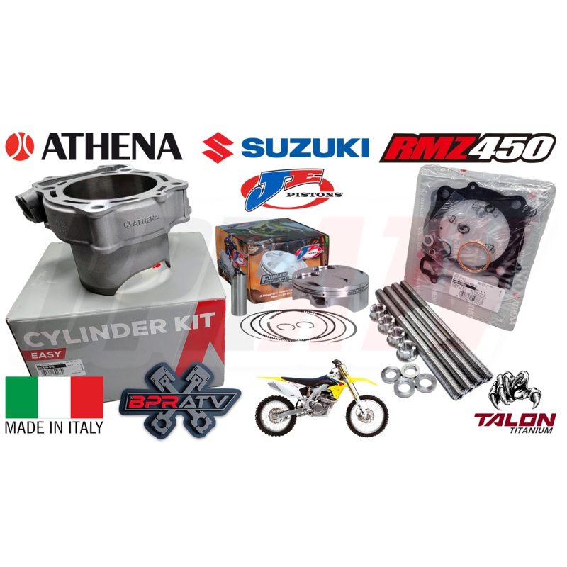 08-22 Suzuki RMZ450 RMZ 450 Athena 96mm Bore Cylinder Kit JE Piston Ti Head Stud