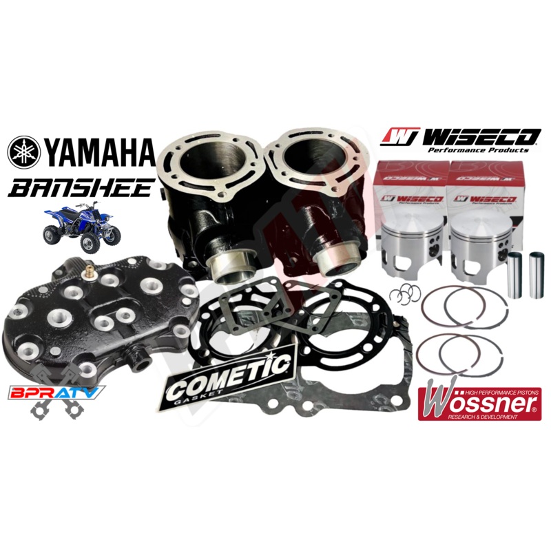 Banshee Big Bore Kit 66mm +2 Overbore Cylinders Head 370cc Top End Rebuild Parts