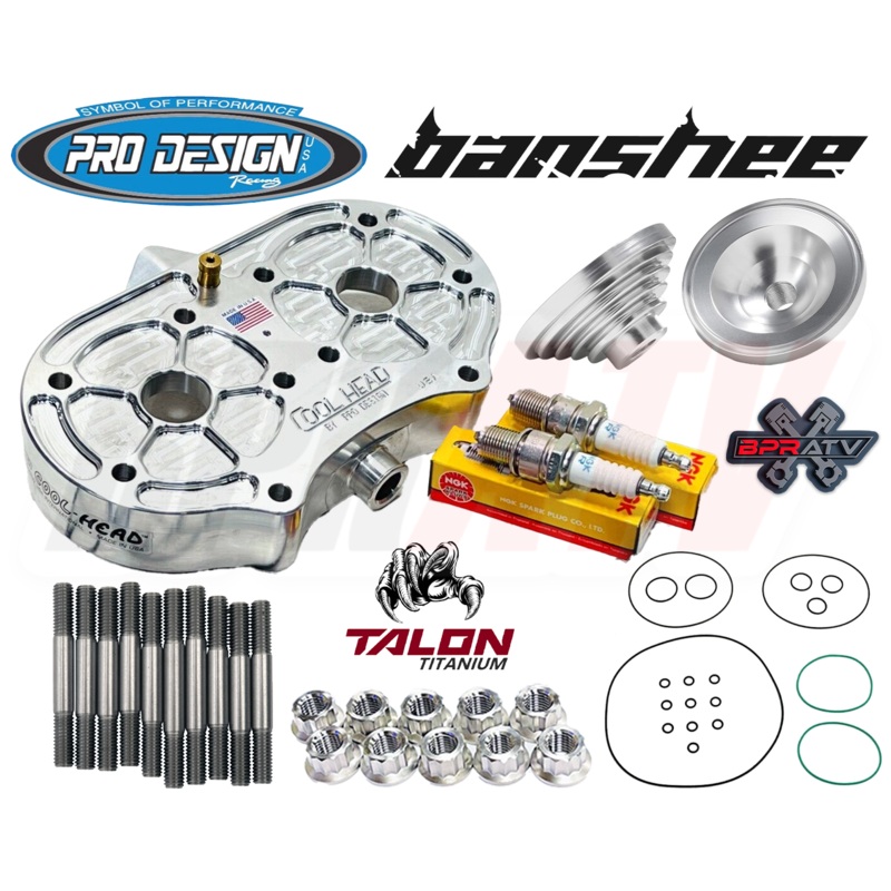 Banshee YFZ 350 Cheetah CUB Pro Design Cool Head 17cc Domes Studs Titanium Nuts