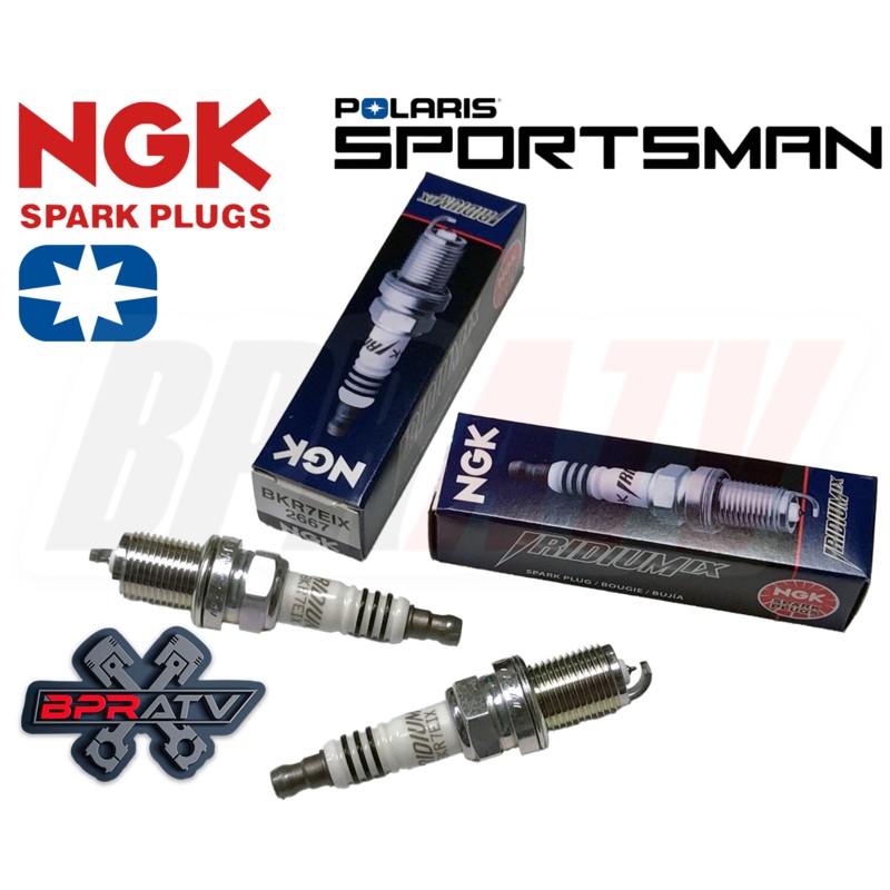 NGK Laser Iridium Spark Plugs BKR7EIX Polaris Sportsman 700 800 RZR RZR800 Pair