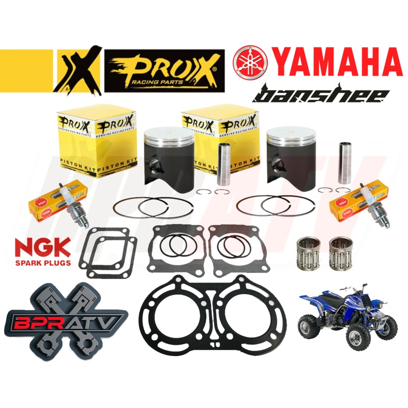 Yamaha Banshee YFZ 350 66.50mm Pro X Pistons Set Top End Gaskets Pin Bearing NGK