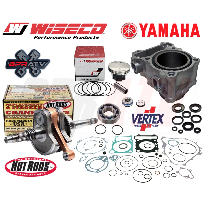 Yamaha Kodiak 450 Stock Cylinder Crank Wiseco Piston Simple Complete Rebuild Kit