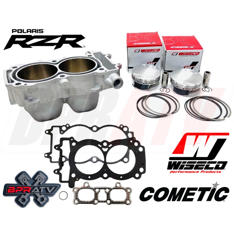 11-14 Polaris RZR XP 900 XP900 Cylinder 93mm Wiseco Pistons Cometic Gaskets Top