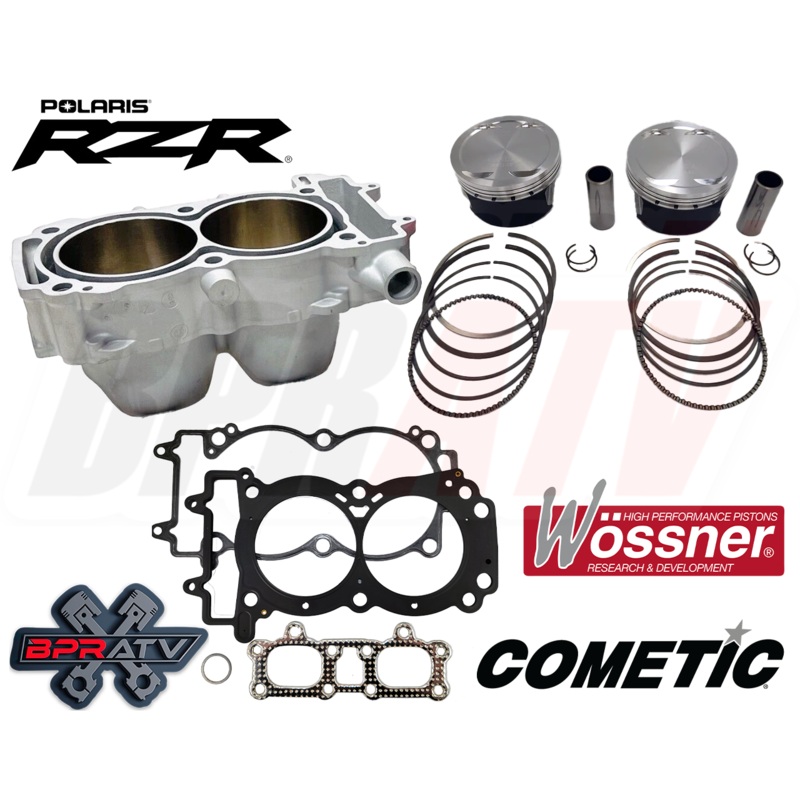 11-14 Polaris RZR XP 900 XP900 Cylinder 93mm Wossner Pistons Cometic Gaskets Top