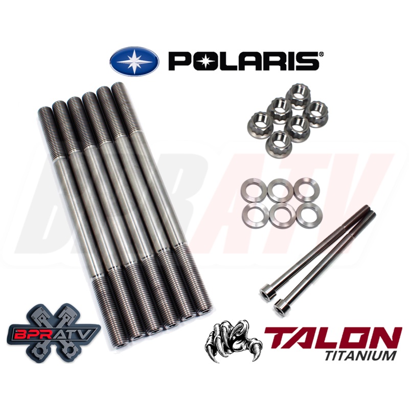 16-20 Polaris RZR Turbo COMPLETE  Titanium Cylinder Head Bolts Kit Studs