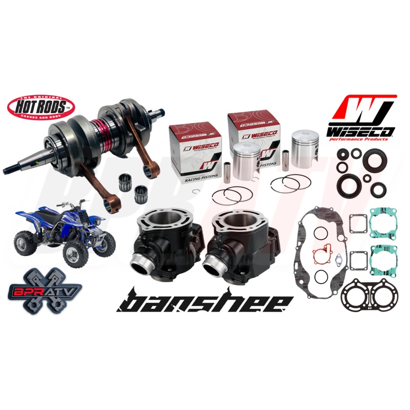 Yamaha Banshee 350 370cc 66mm Complete Rebuild Kit Crank Wiseco Pistons Gaskets