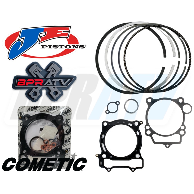 Yamaha YFZ450R YFZ 450R Big Bore 98mm JE Piston Rings Ring Set & Cometic Gasket