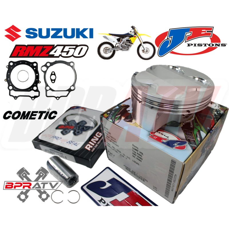 05 06 07 Suzuki RMZ450 RMZ 450 98mm 12.8:1 JE Pump Piston Cometic Top Gasket Kit
