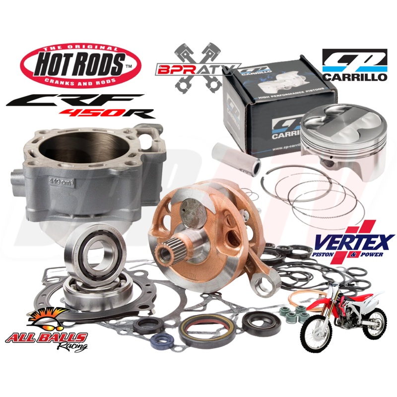 09-12 Honda CRF450R CRF 450R 96mm Stock Bore Cylinder CP Piston Crank Motor Kit