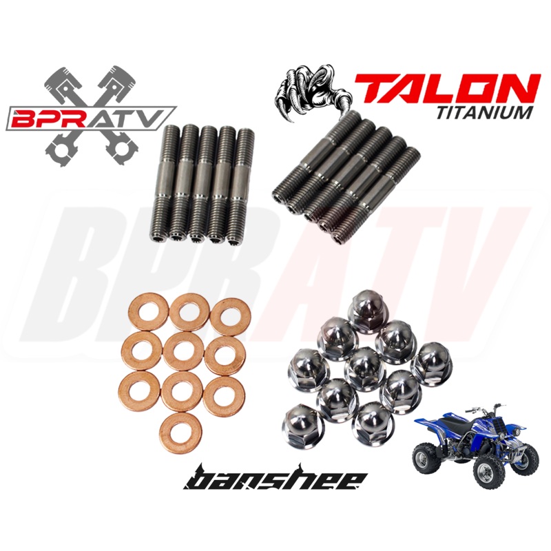 Banshee 350 CUB  TITANIUM Cylinder Head Studs Stud Kit Ti ACORN Nuts Set