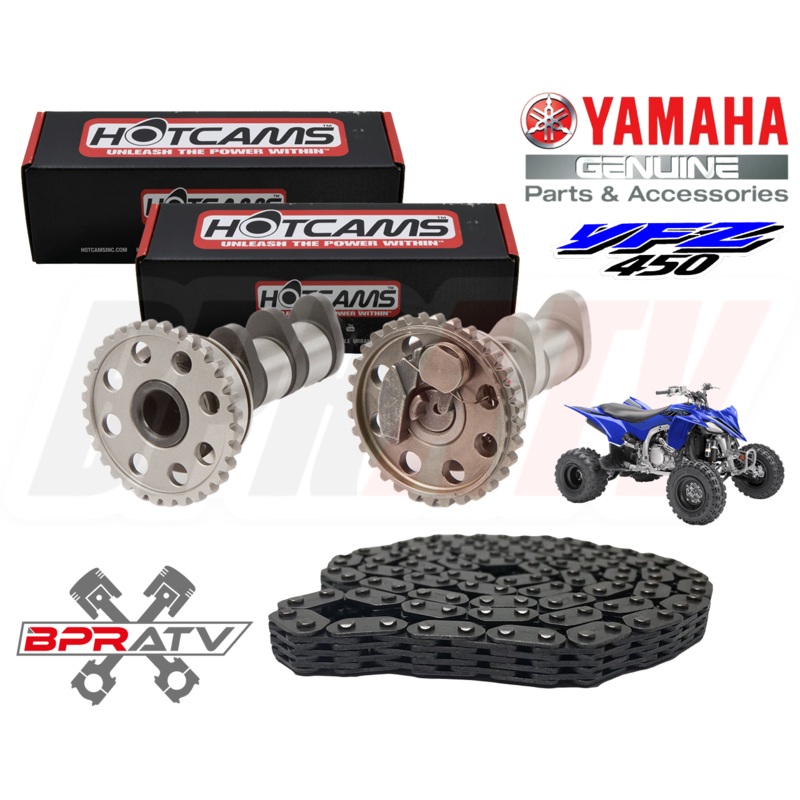 Yamaha YFZ450 YFZ 450 Hotcams Hot Cams Stage 1 One Camshafts & OEM Timing Chain