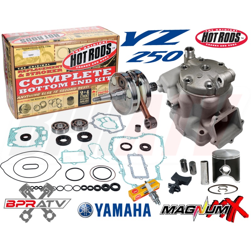 03-25 Yamaha YZ250 YZ 250 72mm BIG BORE Cylinder Piston Crank Motor Rebuild Kit