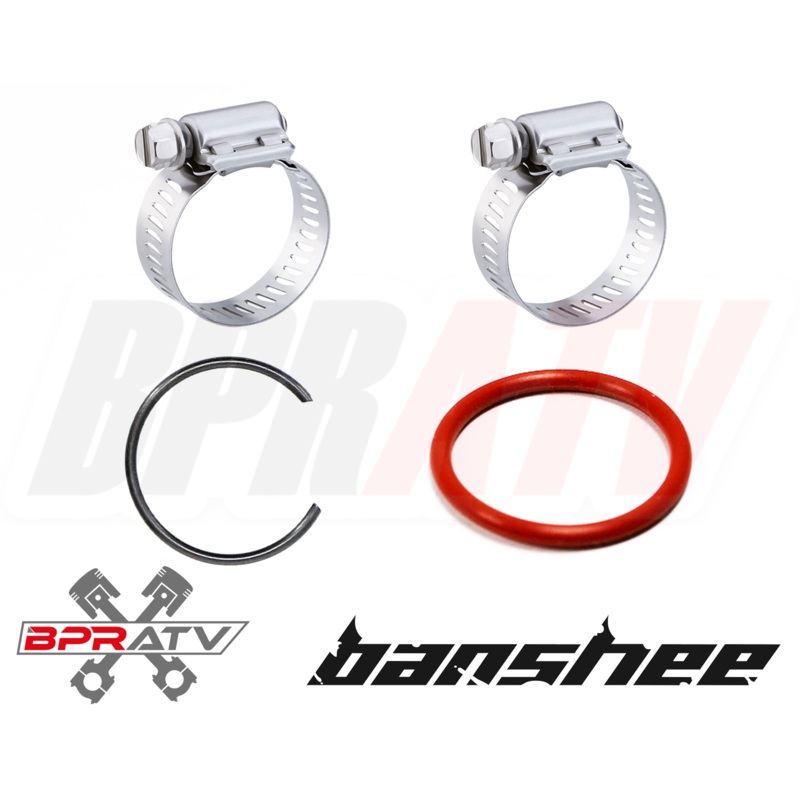 Banshee Radiator Water Pump Elbow Coolant Hose Tube Fix Kit O-Ring Clamps Clips