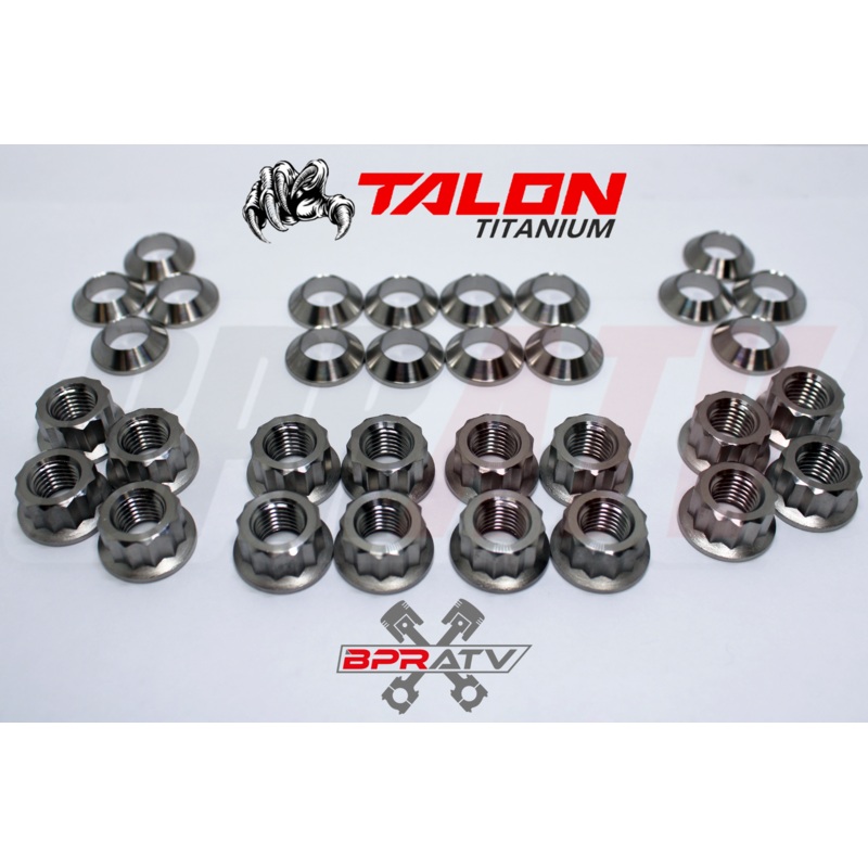 Honda TRX400EX TRX 400EX TITANIUM Lug Nut & Ti TAPERED Adapters Complete Set 16