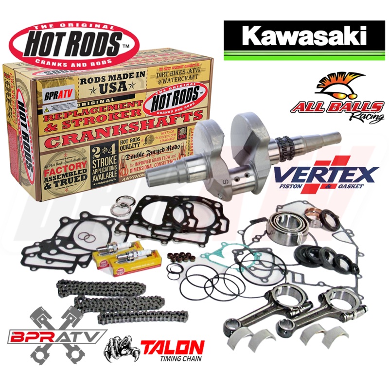 Kawasaki Teryx 750 Hot Rods Bottom End Rebuild Kit Crank Rods Plugs 3 Cam Chains