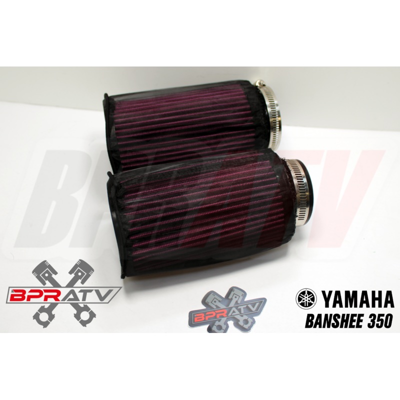 Yamaha Banshee 350 6 Air Filter Pods 2.25 Flange PWK 33-36mm & OUTERWEARS Pair