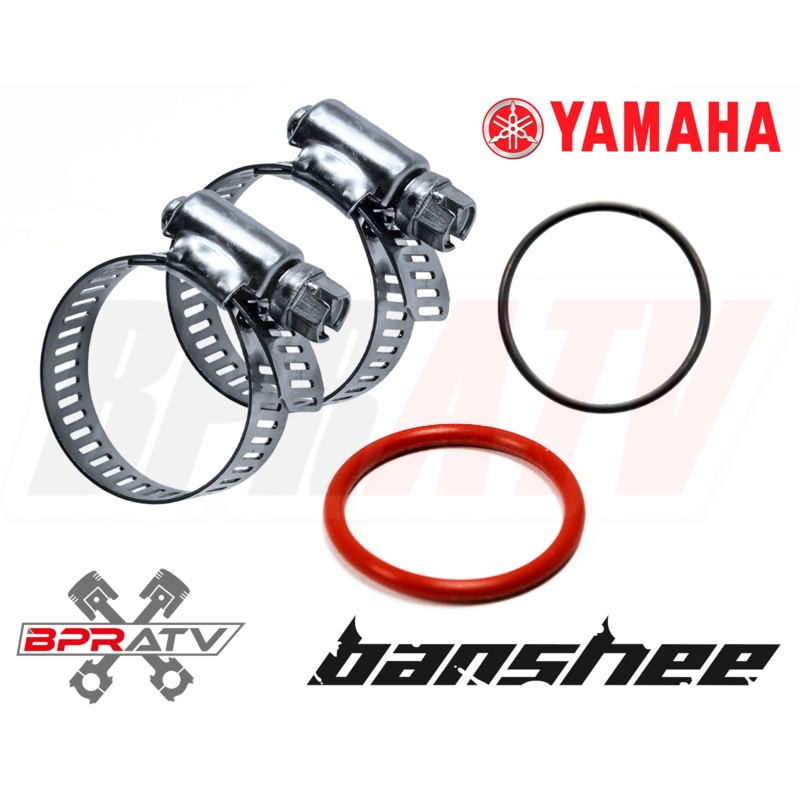 Yamaha Banshee Coolant Tube SILICONE O-Ring Circlip Clamps to Clutch Cover Fix