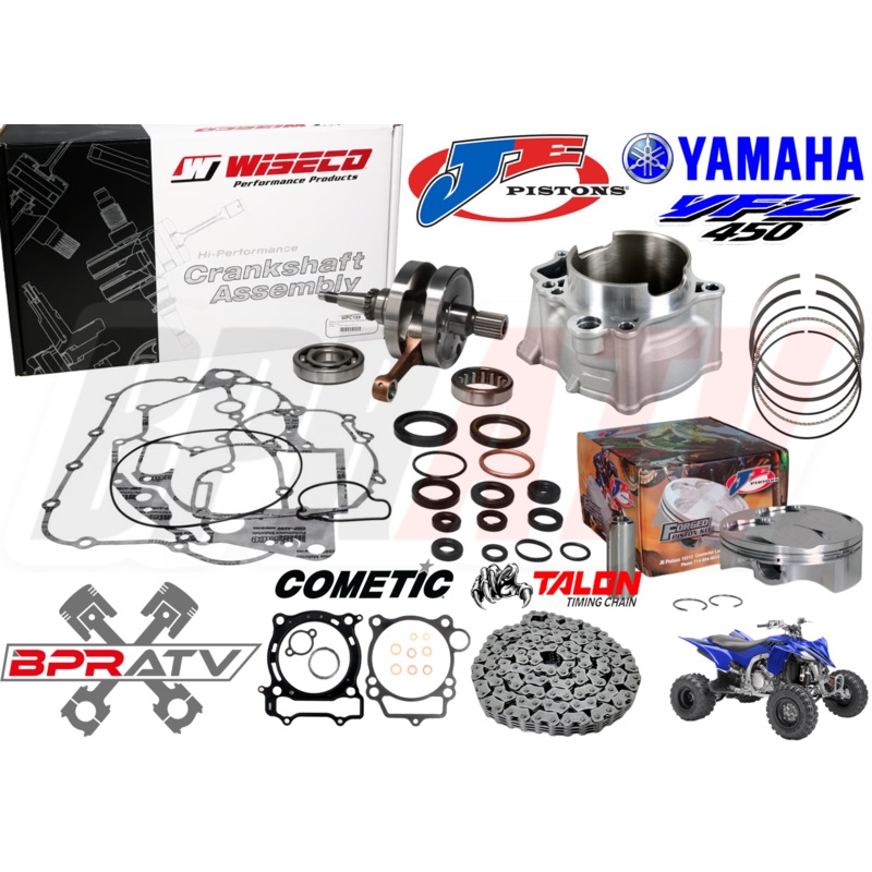 YFZ450 YFZ 450 95mm Stock Bore Cylinder JE Piston Wiseco Crank Motor Rebuild Kit