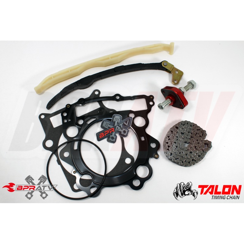 02-08 Grizzly 660 Cam Timing Chain Guides RED Cam Chain Tensioner Kit & Gaskets