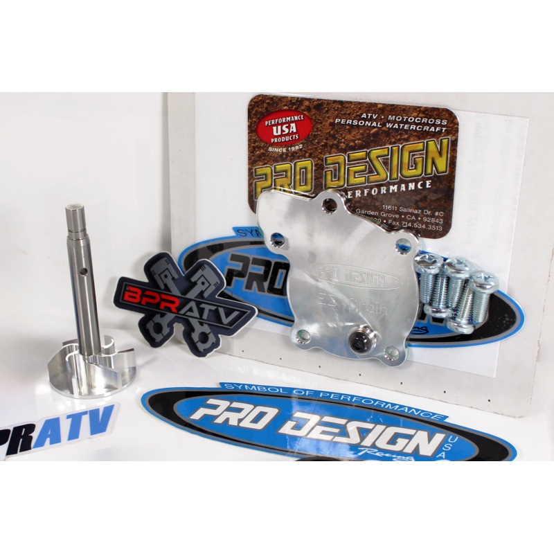 Banshee Pro Design Billet Aluminum EZ Drain Water Pump Cover Impeller USA