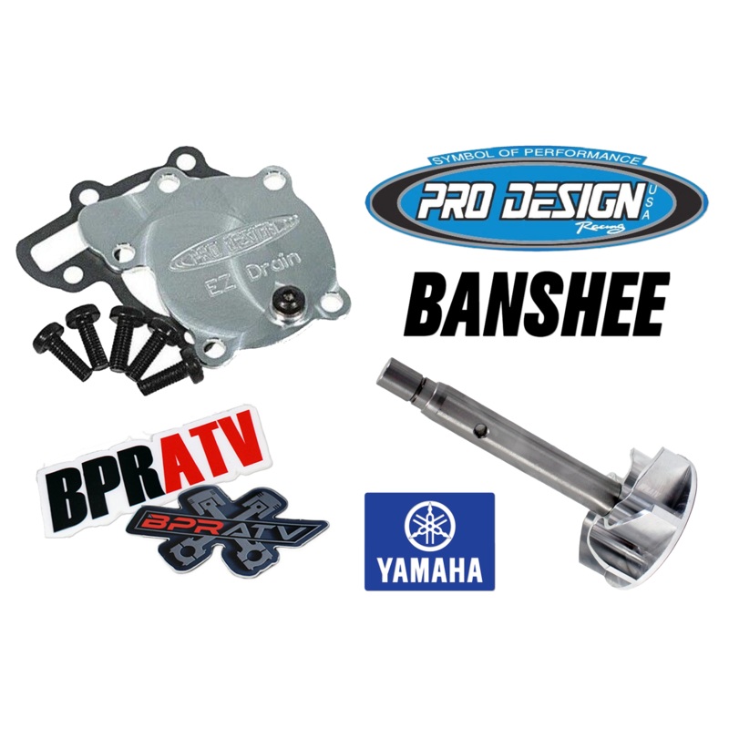 Banshee Pro Design Billet Water Pump Banshee E-Z Drain Cover Kit  Impeller