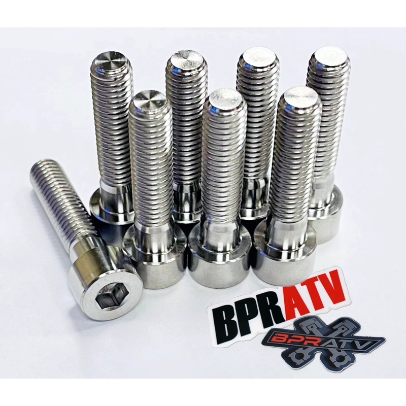 Best RZR XP 900 1000 Ti Exhaust Bolts Titanium Head Pipe Manifold Bolt Kit Set 6