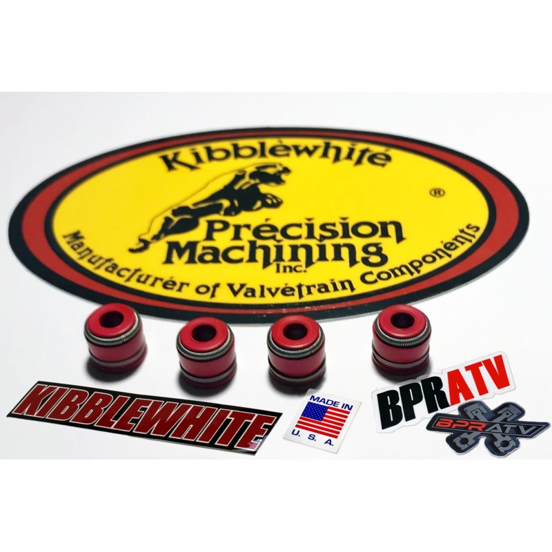 Honda CB350 CB 350 Twin Kibblewhite RED Viton Intake Exhaust Guides Seals ’68-73