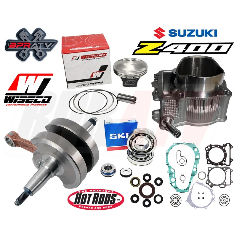 LTZ400 LTZ 400 OEM Bore 90mm Cylinder Wiseco Piston Simple Rebuild Kit & Gaskets