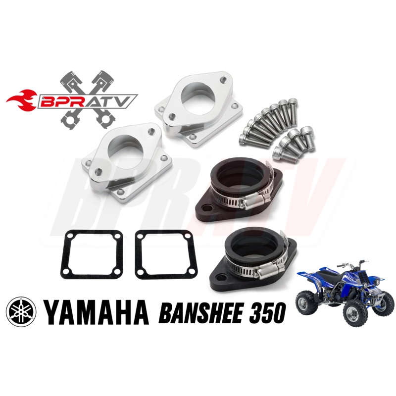 TWO BANSHEE BILLET Aluminum SINGLE INTAKES Carb Boots Intakes 38mm 39mm 41mm PWK