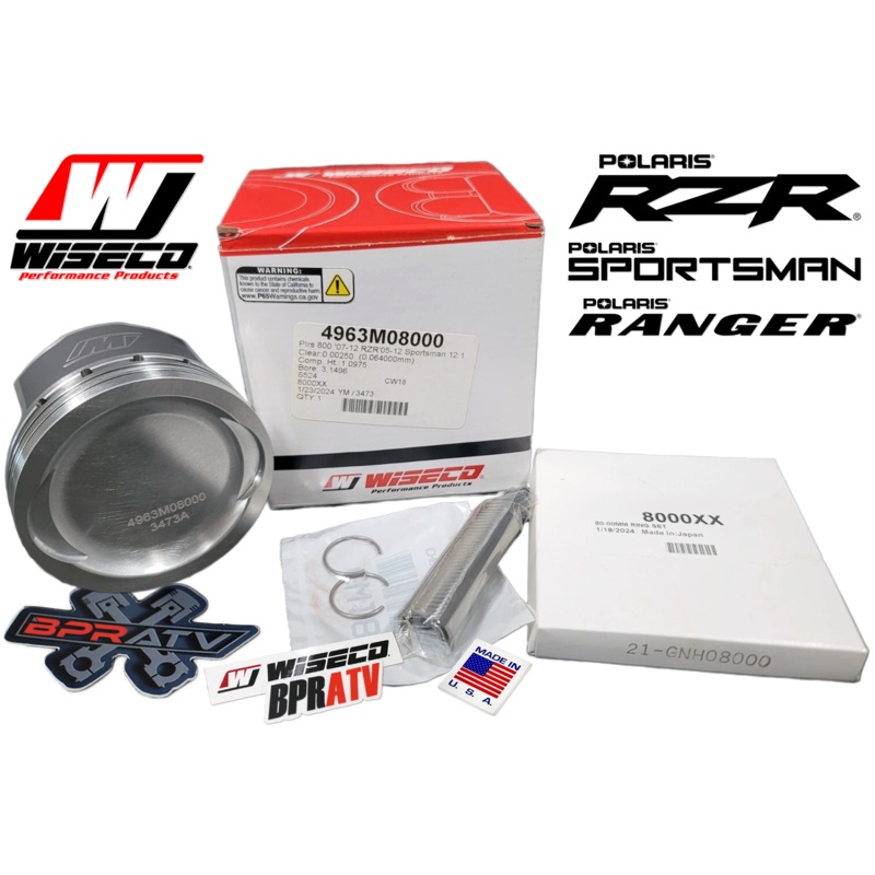 Wiseco Piston Kit 80mm Polaris Sportsman 800 EFI / Ranger / RZR 800 4963M08000