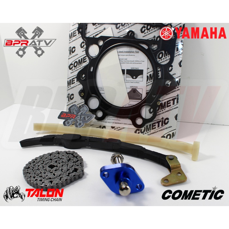 Yamaha Grizzly 660 Timing Chain Guides BLUE Tensioner Kit & COMETIC Head Gasket