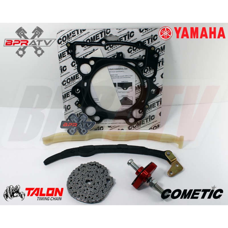 Yamaha Grizzly 660 Timing Chain Guides RED Tensioner Kit COMETIC MLS Head Gasket
