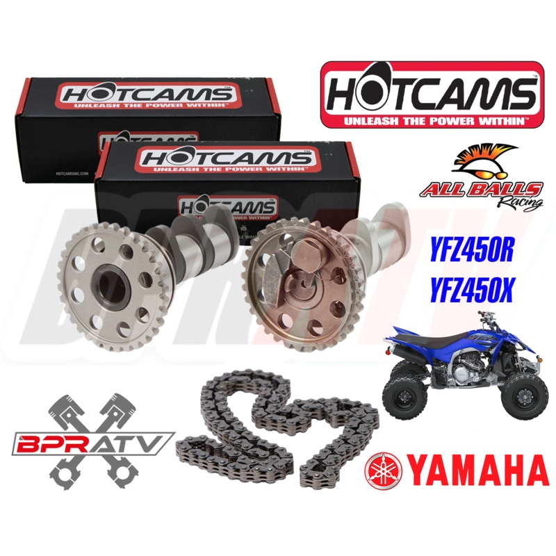 YFZ450R YFZ 450R 450X SE Hot Cams Stage 2 TWO Camshafts & HOT CAMS Timing Chain