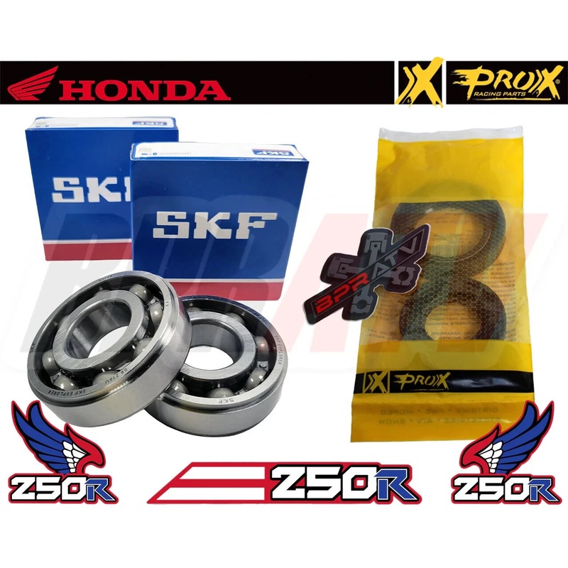 85 86 Honda ATC250R ATC 250R Main Crankshaft Bearings SKF & ProX Crank Seals Kit