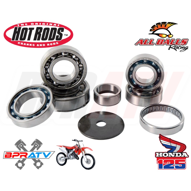 96-03 Honda CR125R CR 125R Hotrods Heavy Duty Transmission Bearings Kit Hot Rods