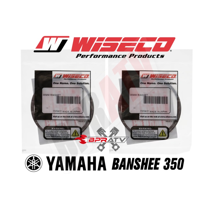 Banshee 350 64.75mm Bore Wiseco Piston Rings Rebuild Set 2549CD (Pair) Set Of 4