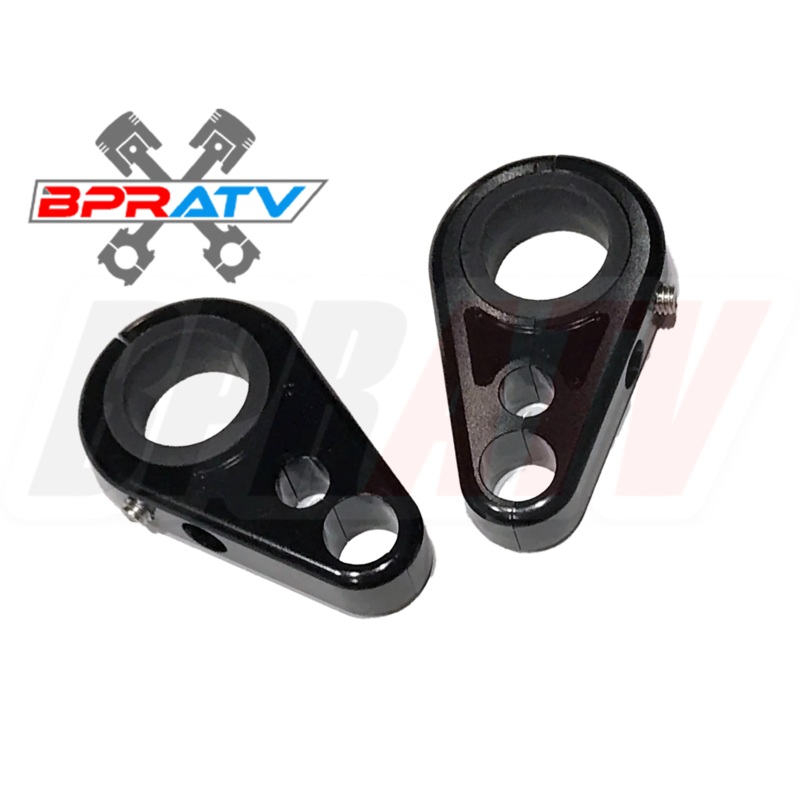 *CNC Billet Black Front A-Arm Brake Line Clamps Kawasaki KFX400 KFX450R KFX 450R