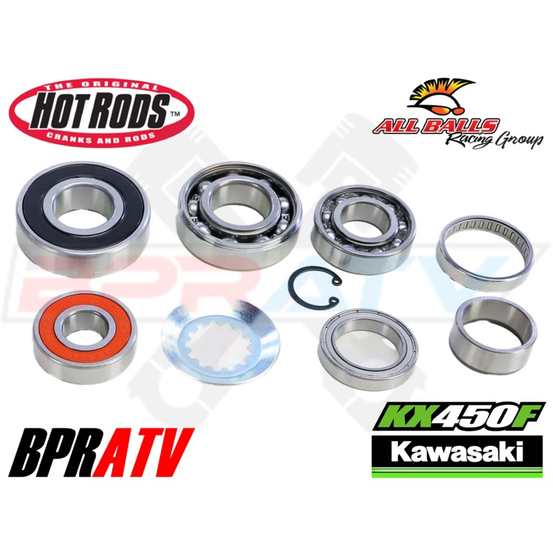 09-21 Kawasaki KX450F KX 450F KLX Hotrods Heavy Duty Transmission Bearings Kit