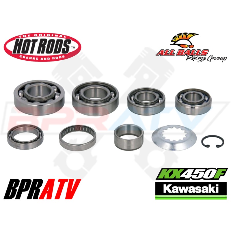 2008 2009 Kawasaki KLX450R Hot Rods Hotrods Heavy Duty Transmission Bearings Kit
