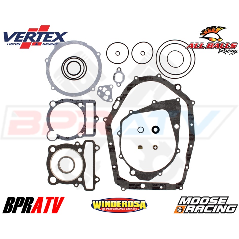 87-96 Yamaha Big Bear 350 YFM350 FW Vertex Moose Racing Complete Gasket Set Kit