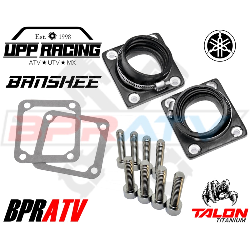 Banshee CHEETAH CUB UPP 38 39 40mm Carburetor Intake Manifolds + TITANIUM Bolts