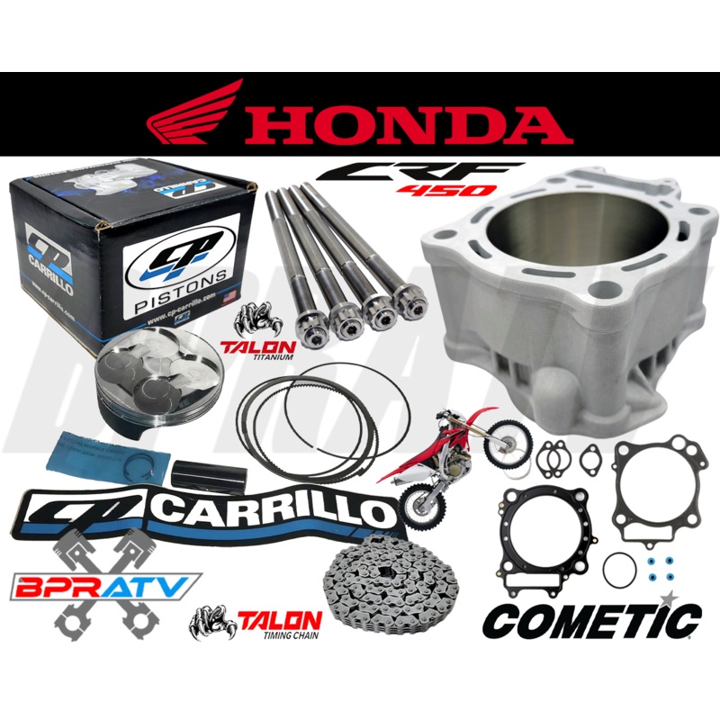 05-17 CRF450X 100mm Big Bore Cylinder 13:1 CP Piston Cometic Top End Rebuild Kit