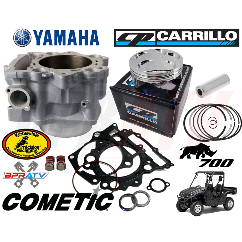 08-13 Yamaha Rhino 700 102mm Stock Bore Cylinder CP Pump Gas Piston Top End Kit