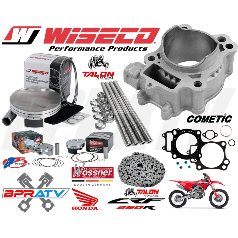 10-17 CRF250R CRF 250R Stock Bore Cylinder 76.8 Rebuilt Top End Rebuild Redo Kit