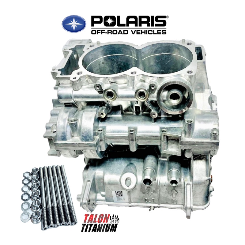 14-16 Polaris RZR XP 1000 OEM Crankcase Top Bottom Half Complete Titanium Studs