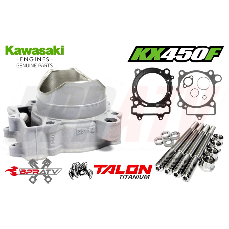 16-18 Kawasaki KX450F KX 450F 96 Stock OEM Cylinder Gasket Kit Titanium Stud Kit