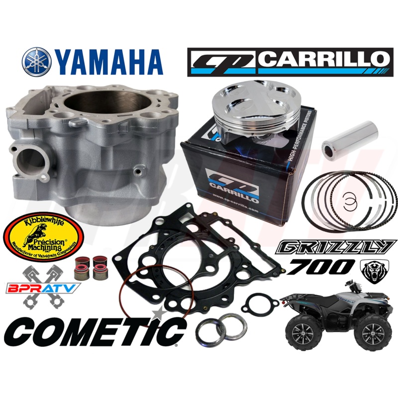 19-24 Yamaha Grizzly 700 102mm OEM Bore Cylinder CP Pump Gas Piston Top End Kit