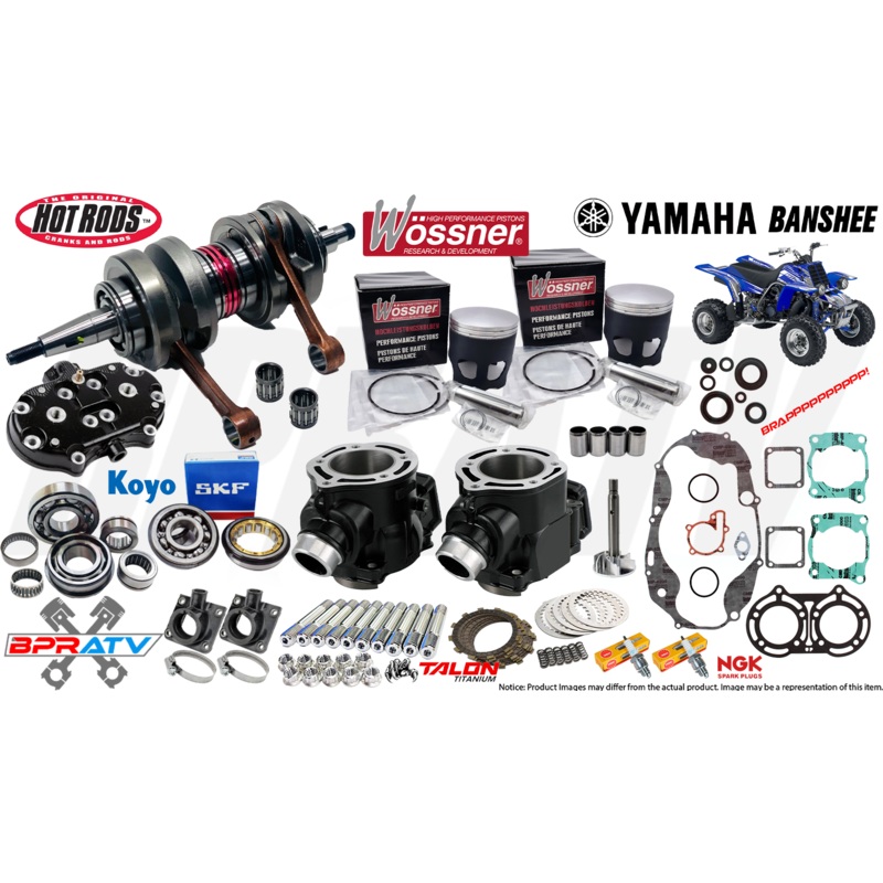 Banshee 350 Cylinders Wossner Pistons Complete Engine Top Bottom End Rebuild Kit